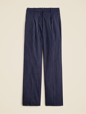 J. Crew Collection Navy Pinstripe Italian Wool Blend Portia Pants Size 4